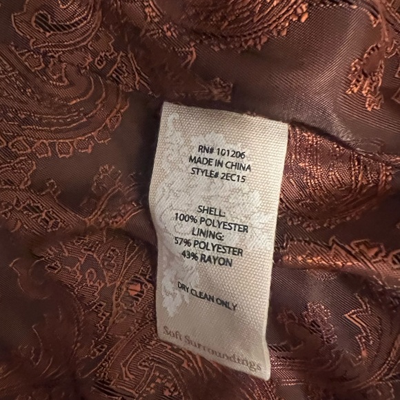 Soft Surroundings Cinnamon Long Fur Vest Sz M - Picture 4 of 6